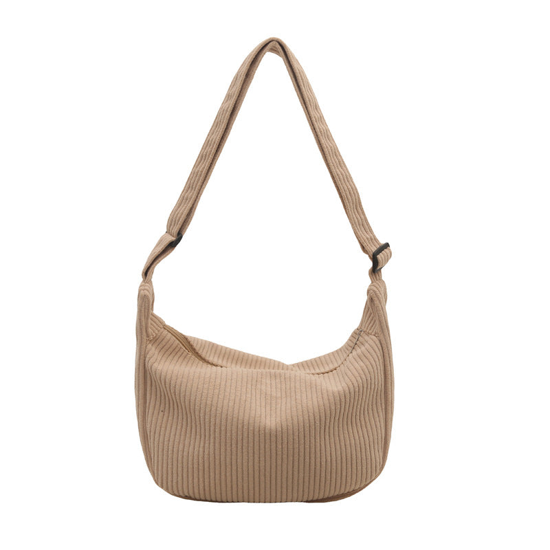 Sac hobo en velours côtelé
