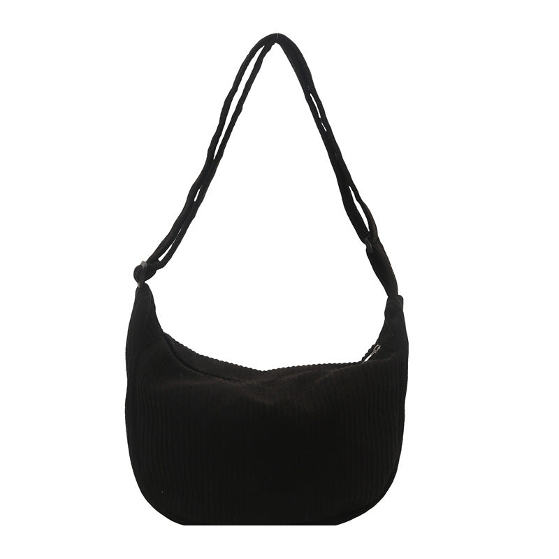 Sac hobo en velours côtelé
