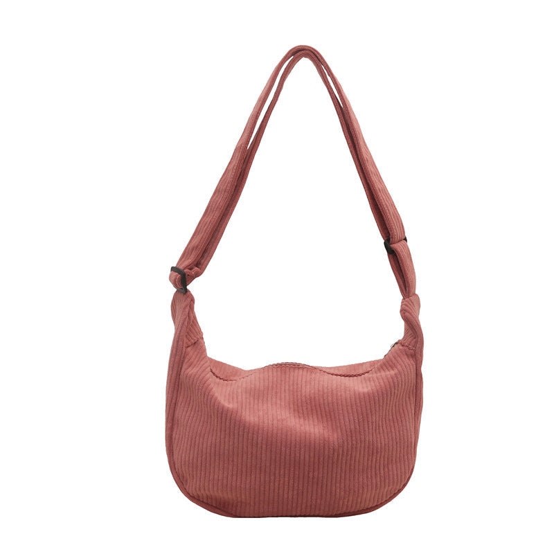 Sac hobo en velours côtelé