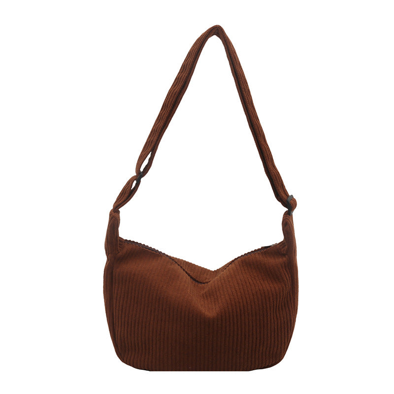 Sac hobo en velours côtelé