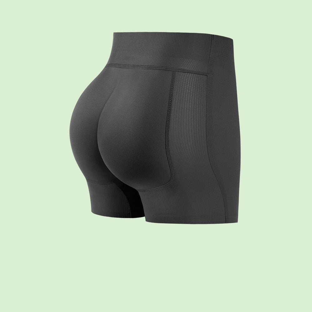 Shorty gainant avec fessiers rembourrés et taille haute | Respirant et invisible