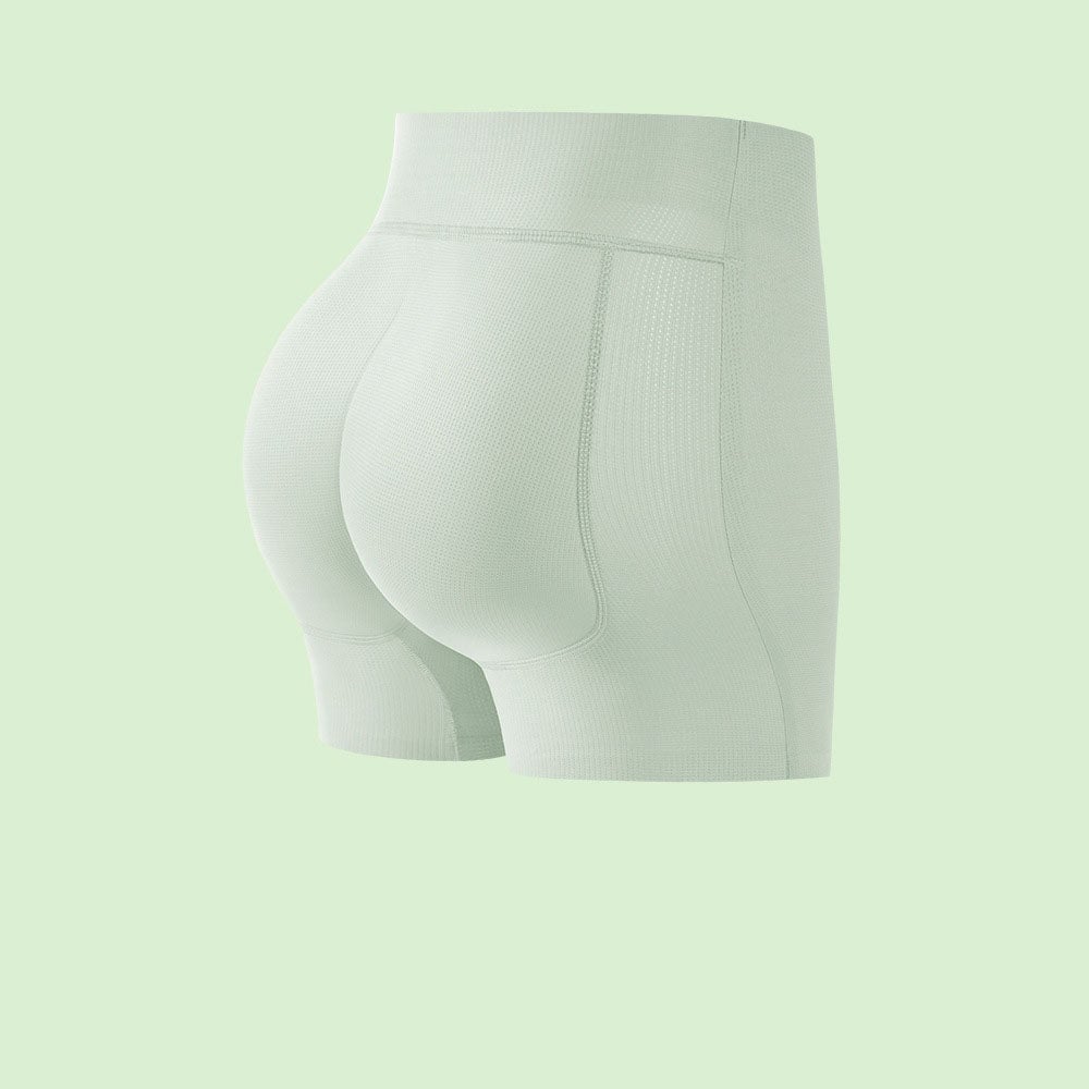Shorty gainant avec fessiers rembourrés et taille haute | Respirant et invisible