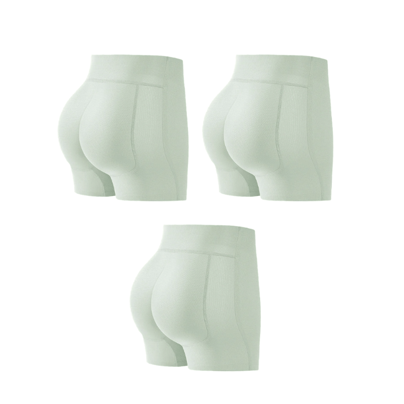 Shorty gainant avec fessiers rembourrés et taille haute | Respirant et invisible