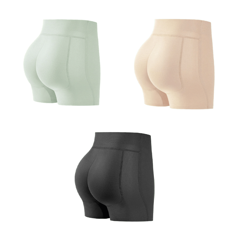 Shorty gainant avec fessiers rembourrés et taille haute | Respirant et invisible