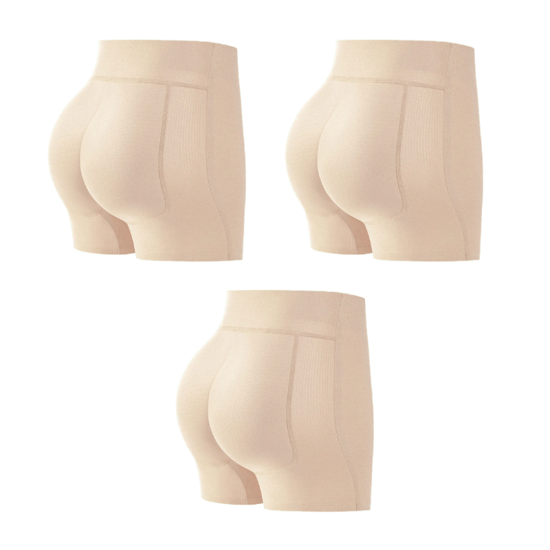 Shorty gainant avec fessiers rembourrés et taille haute | Respirant et invisible