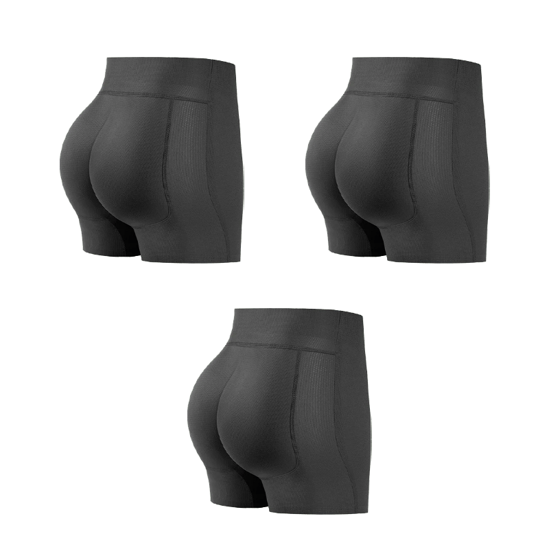 Shorty gainant avec fessiers rembourrés et taille haute | Respirant et invisible