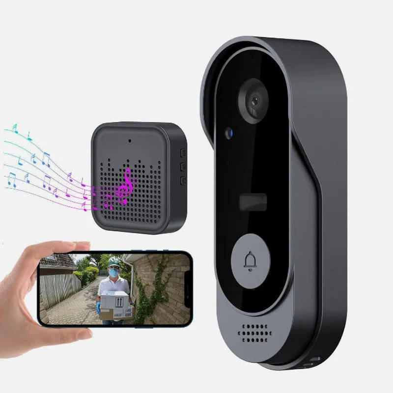 Sonnette vidéo intelligente sans fil | Sans abonnement | Caméra haute définition