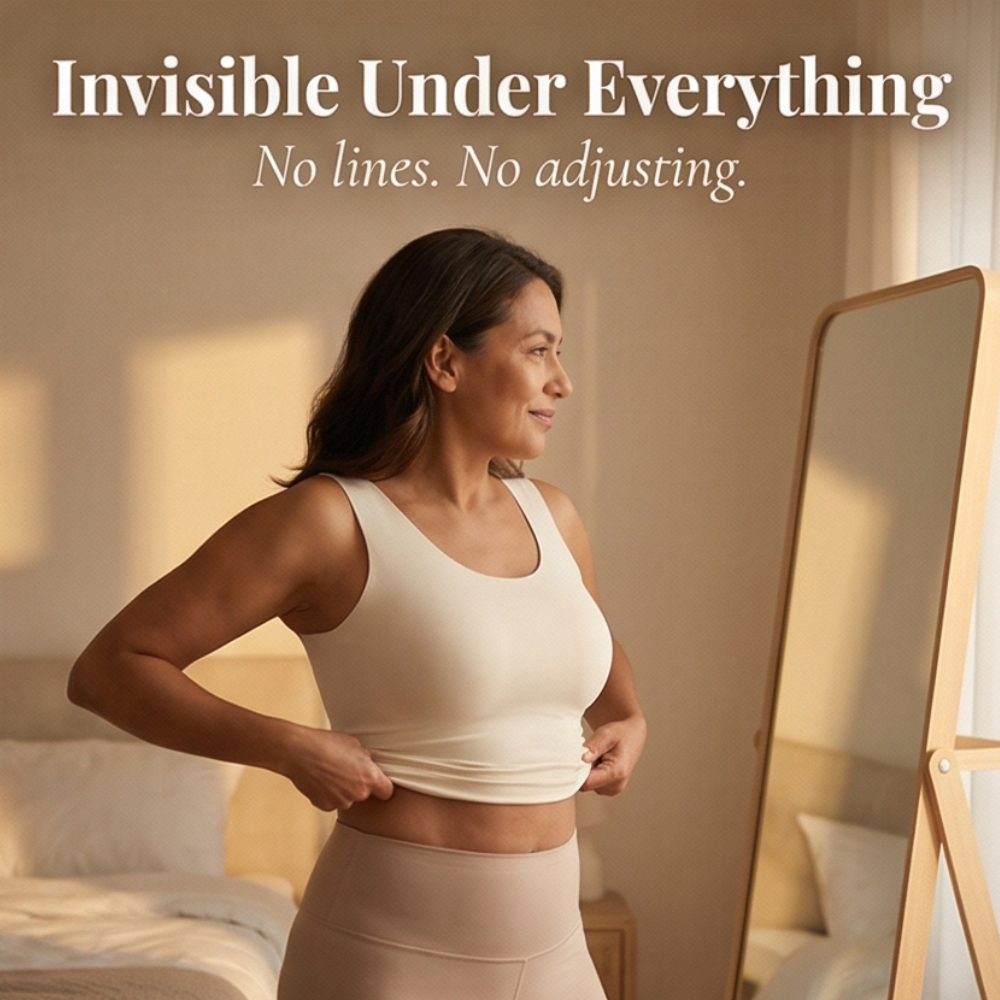 Soutien-gorge sans armatures à fermeture frontale avec maintien postural dos croisé