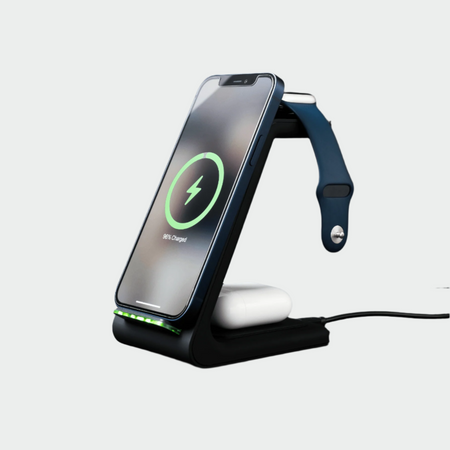 Station de charge sans fil rapide avec support multi-appareils