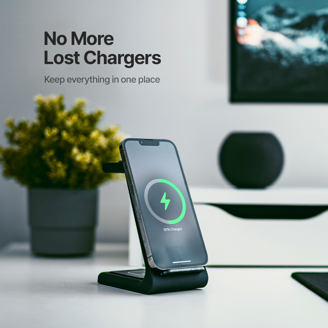 Station de charge sans fil rapide avec support multi-appareils