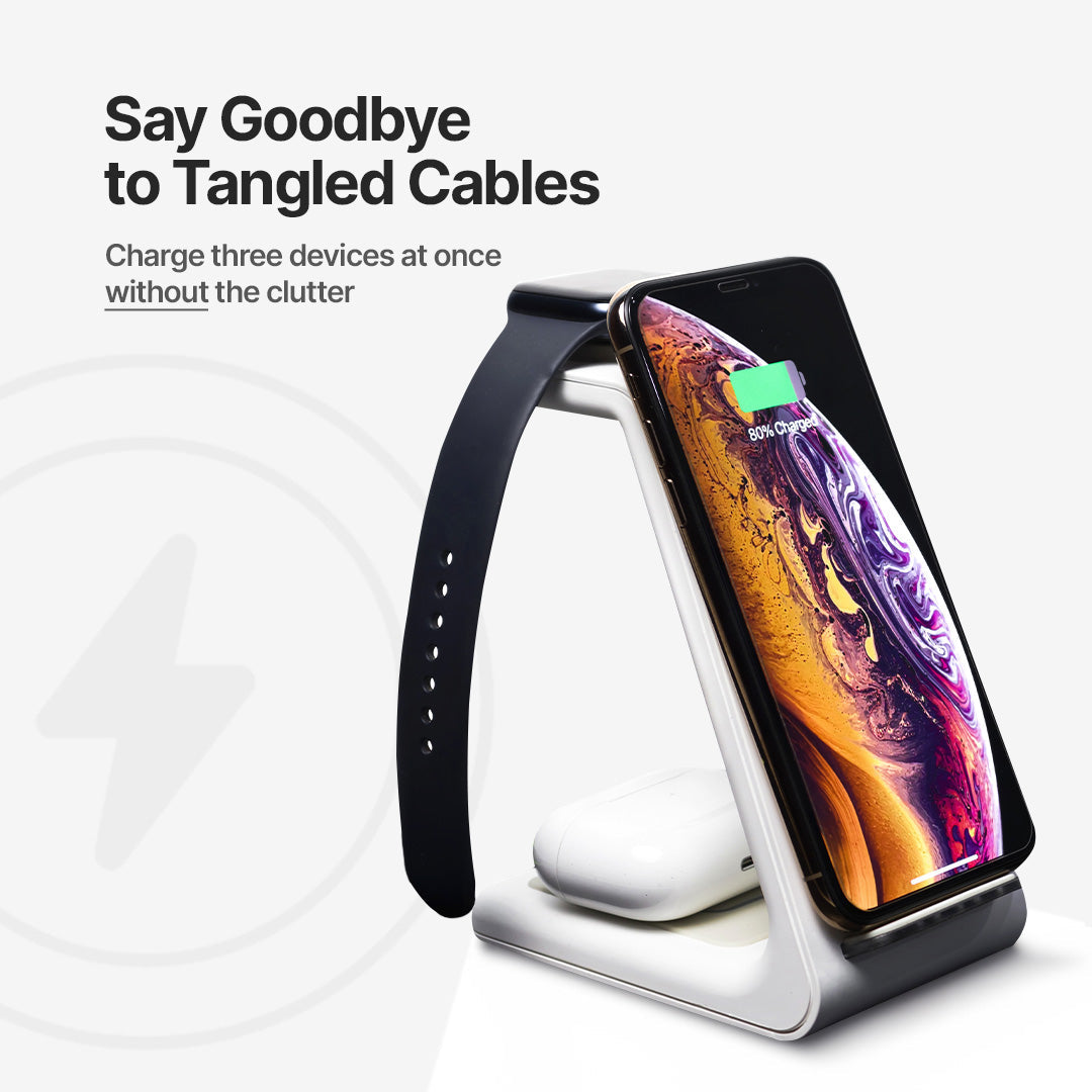 Station de charge sans fil rapide avec support multi-appareils