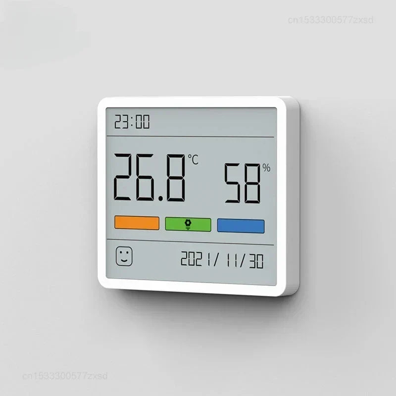 Hygromètre d'intérieur tout-en-un avec horloge et thermomètre numérique