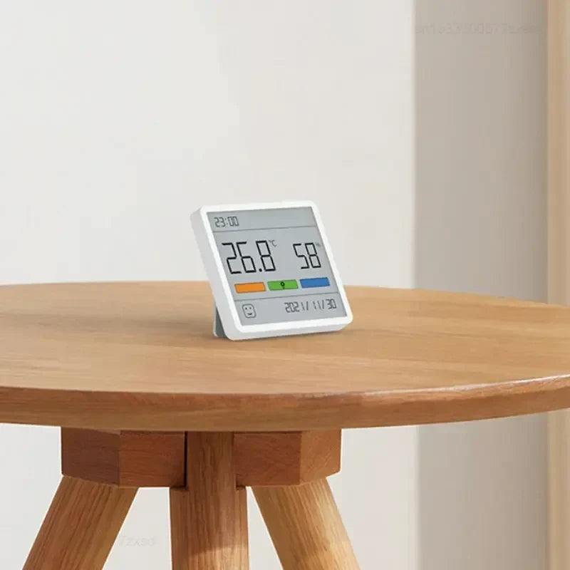 Hygromètre d'intérieur tout-en-un avec horloge et thermomètre numérique