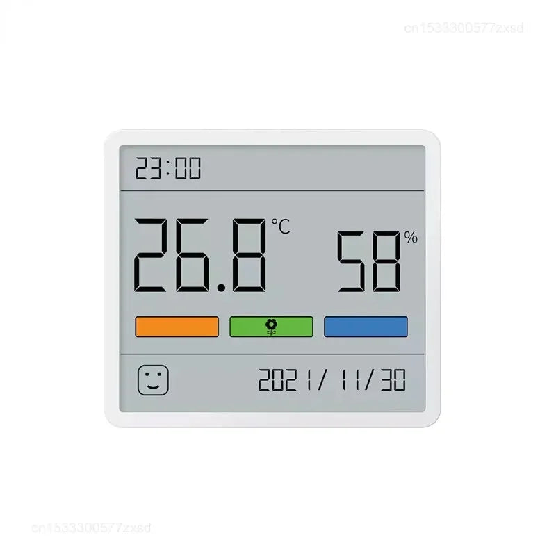 Hygromètre d'intérieur tout-en-un avec horloge et thermomètre numérique