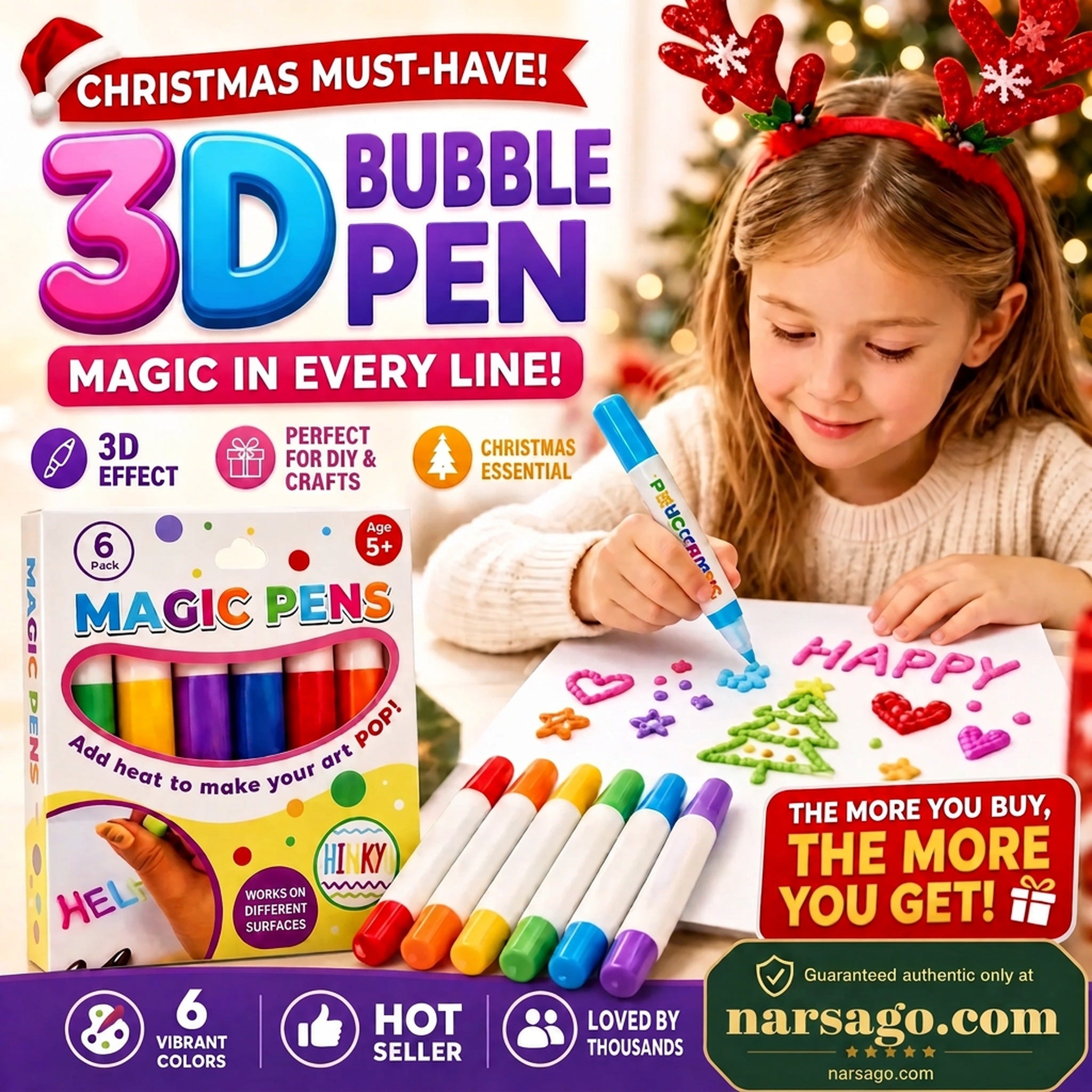 Stylos magiques 3D – Dessinez en relief en un trait !