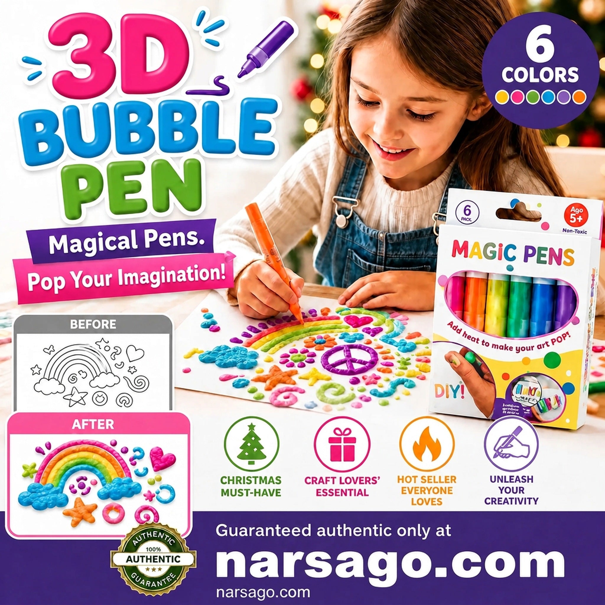 Stylos magiques 3D – Dessinez en relief en un trait !