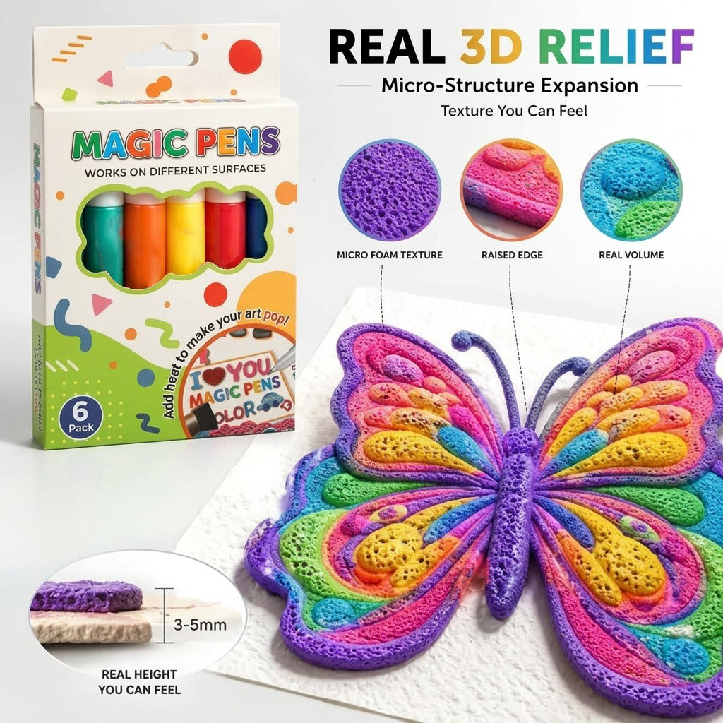 Stylos magiques 3D – Dessinez en relief en un trait !