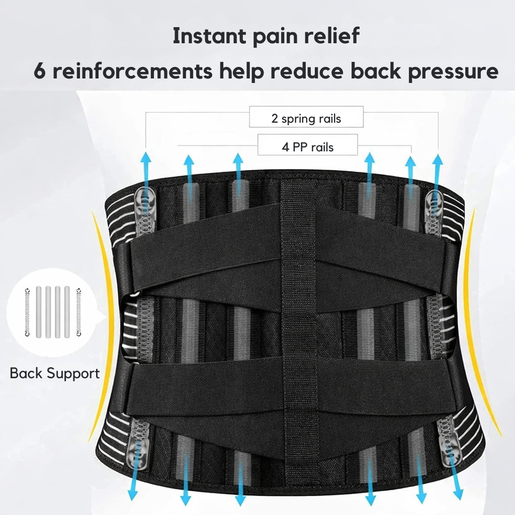 Support lombaire | Ceinture de maintien | Stabilisation à 360° | OrthoFlexa