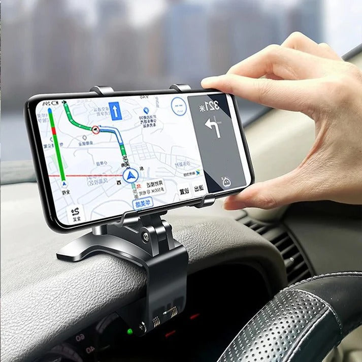 Support téléphone voiture pour tableau de bord et grille d'aération, support rotatif 360° universel antidérapant