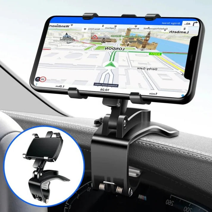 Support téléphone voiture pour tableau de bord et grille d'aération, support rotatif 360° universel antidérapant