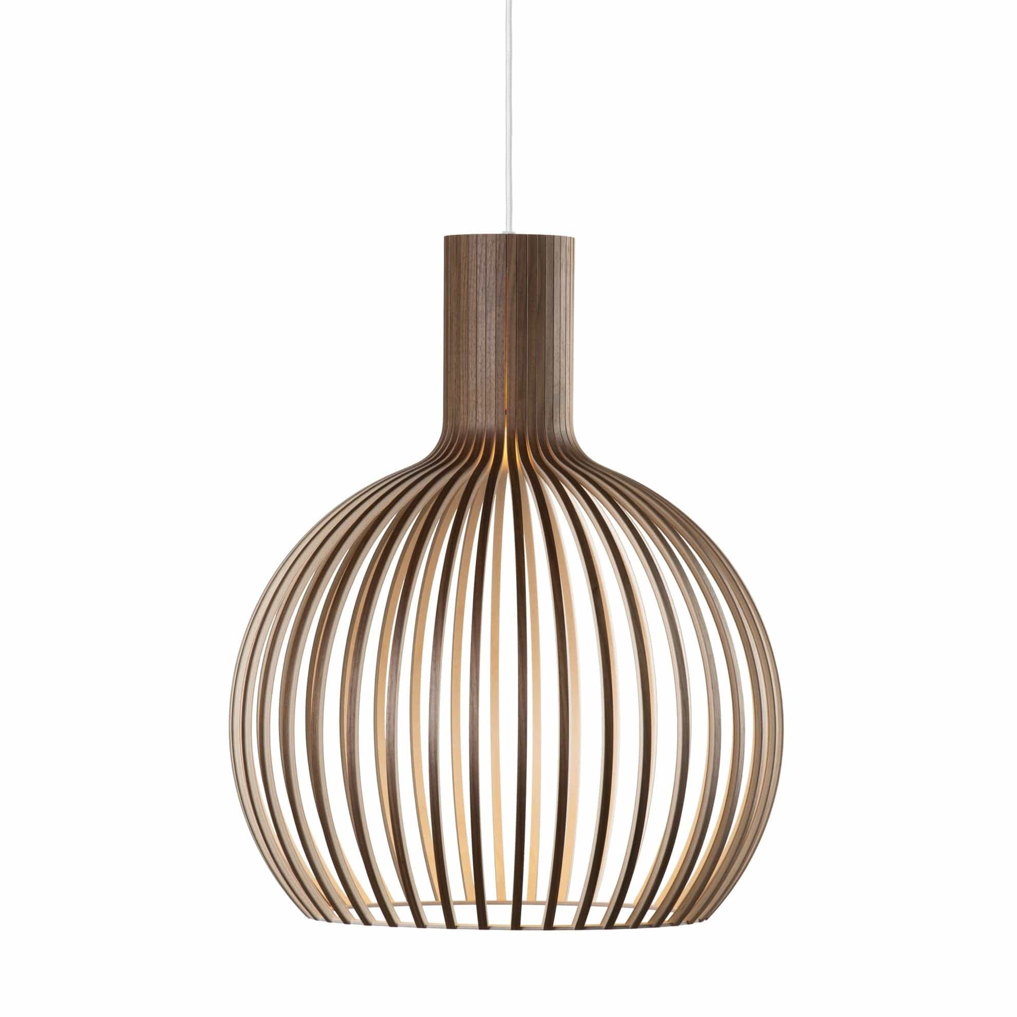 Suspension en bois réglable vintage avec éclairage LED
