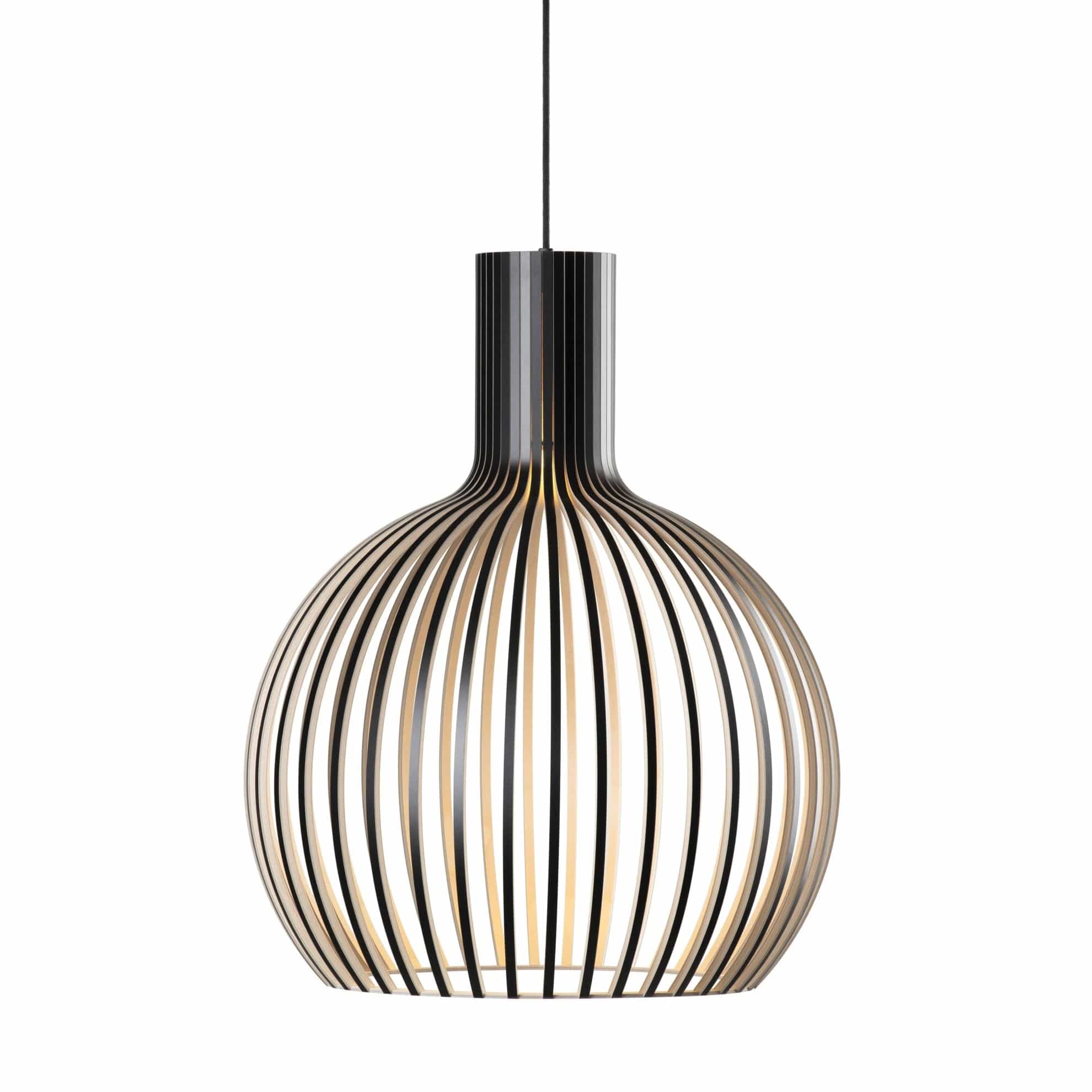 Suspension en bois réglable vintage avec éclairage LED