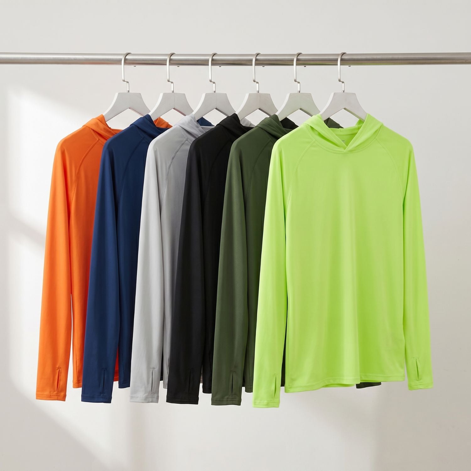 Sweat à capuche anti-UV UPF 50+ homme – Haut léger séchage rapide randonnée et pêche avec passants pouces