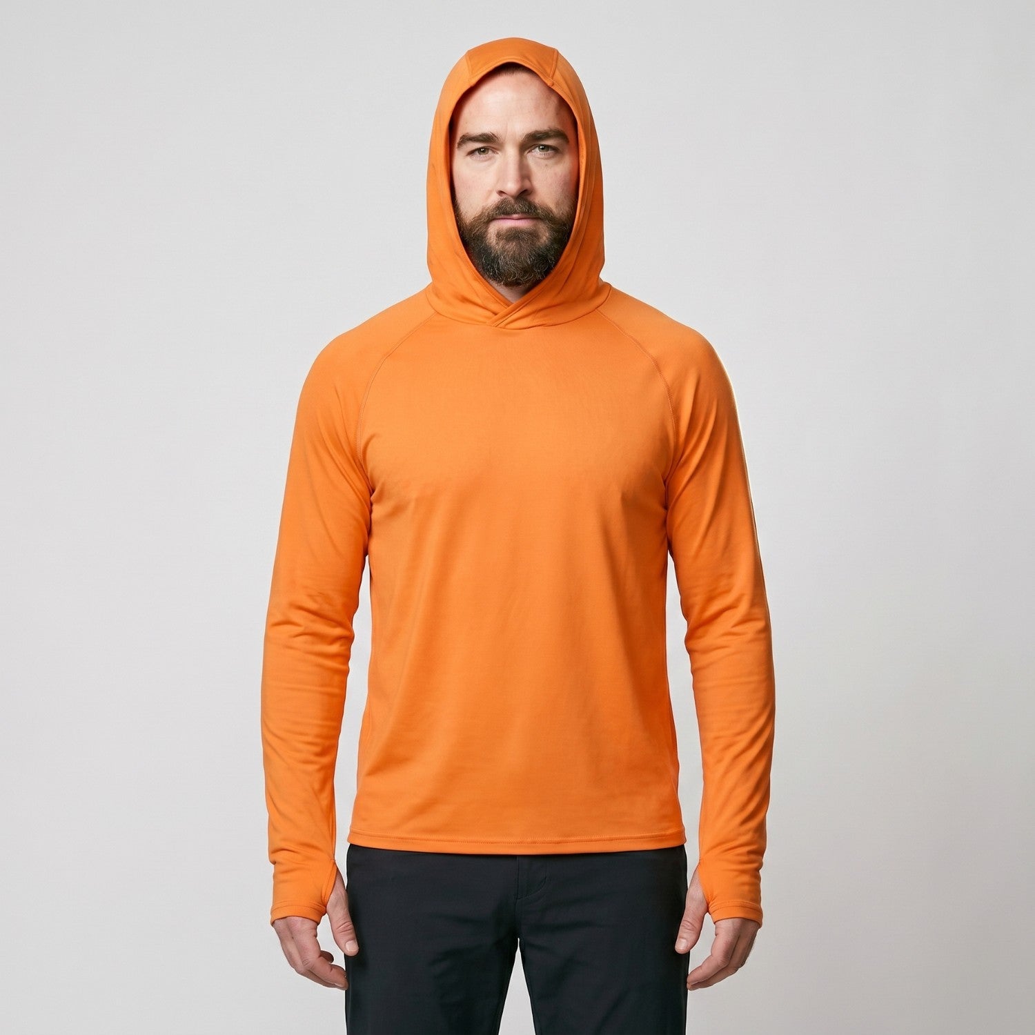 Sweat à capuche anti-UV UPF 50+ homme – Haut léger séchage rapide randonnée et pêche avec passants pouces