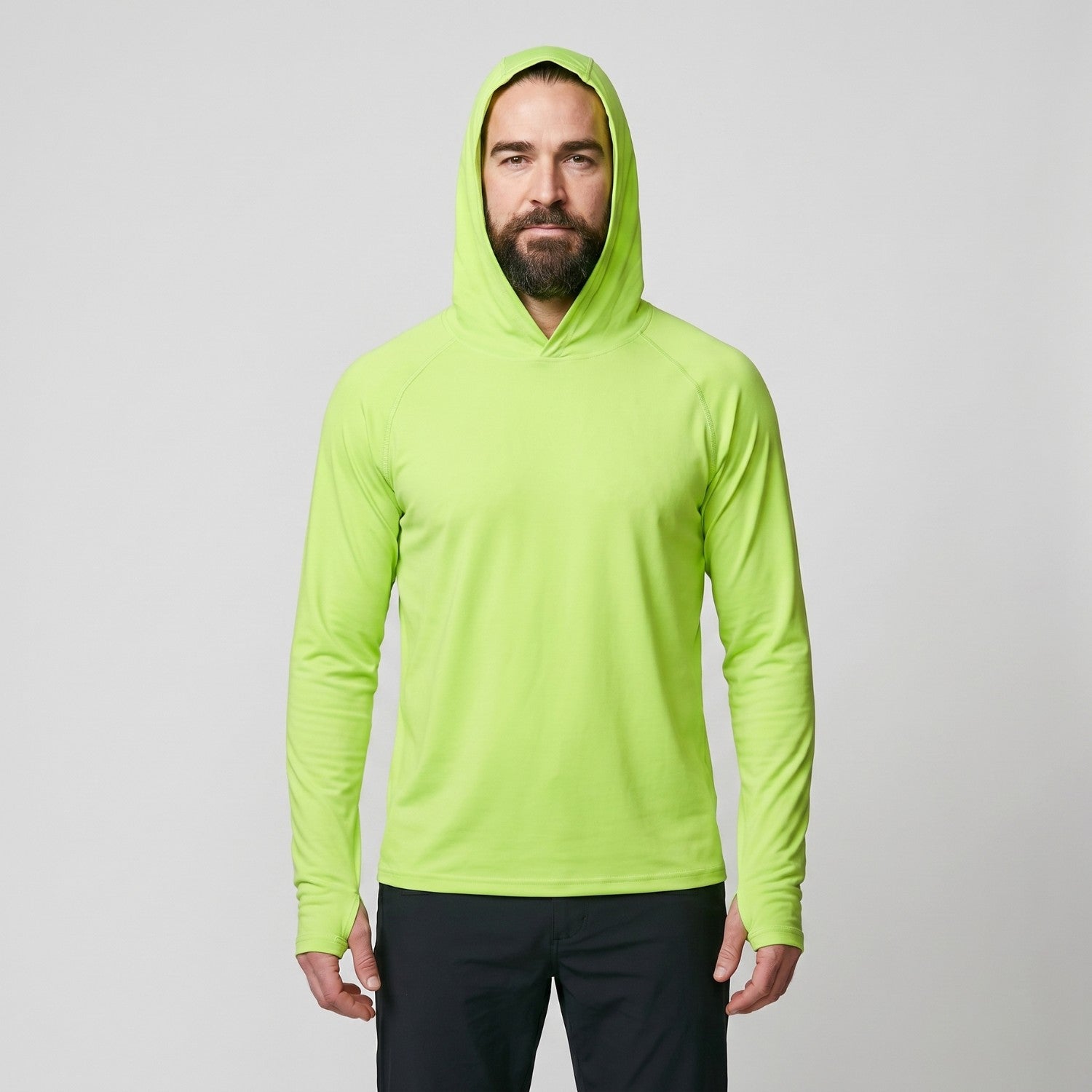 Sweat à capuche anti-UV UPF 50+ homme – Haut léger séchage rapide randonnée et pêche avec passants pouces