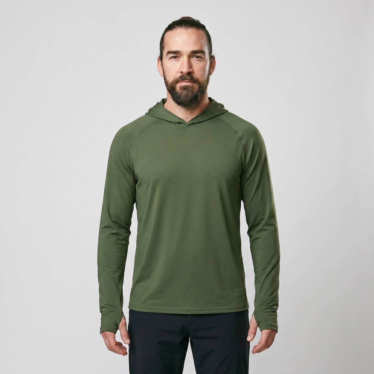 Sweat à capuche anti-UV UPF 50+ homme – Haut léger séchage rapide randonnée et pêche avec passants pouces