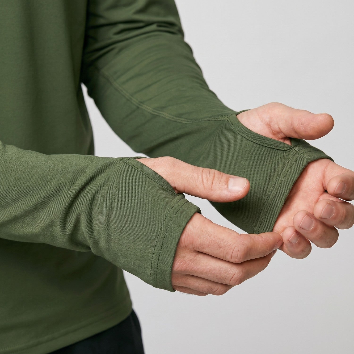 Sweat à capuche anti-UV UPF 50+ homme – Haut léger séchage rapide randonnée et pêche avec passants pouces