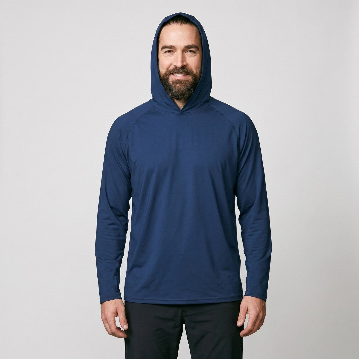 Sweat à capuche anti-UV UPF 50+ homme – Haut léger séchage rapide randonnée et pêche avec passants pouces