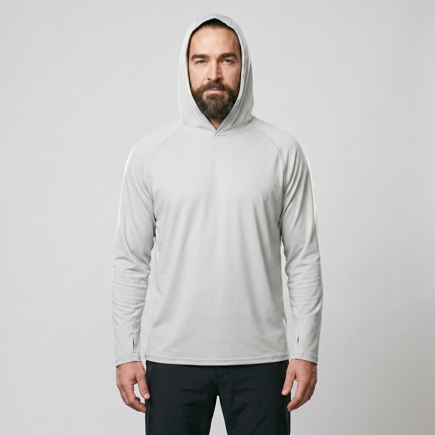 Sweat à capuche anti-UV UPF 50+ homme – Haut léger séchage rapide randonnée et pêche avec passants pouces