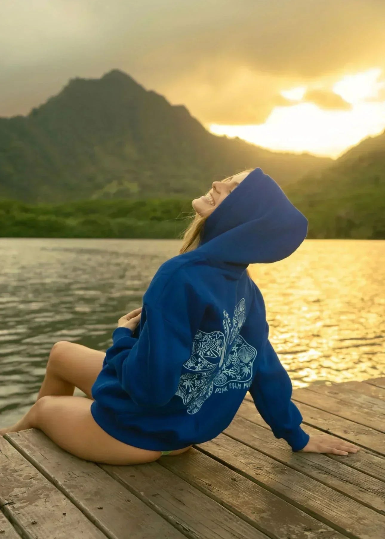 Sweat à capuche oversize à imprimé tropical - Streetwear confortable