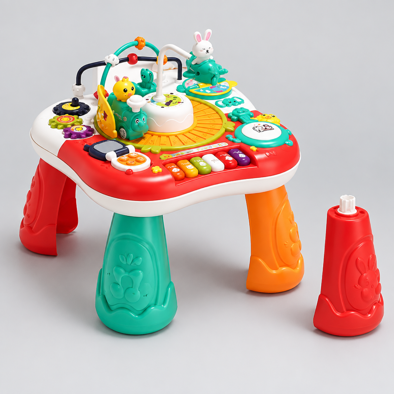 Table d'activités multifonction pour bébé avec train électrique