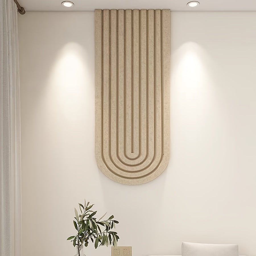 Tableau d'affichage mural en feutre courbé auto-adhésif avec design en arche rayée pour bureau, couloir et chambre