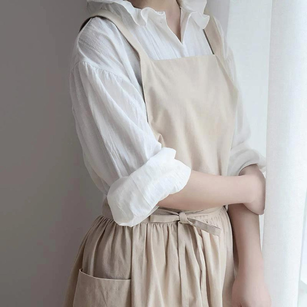 Tablier multifonction en coton avec poches