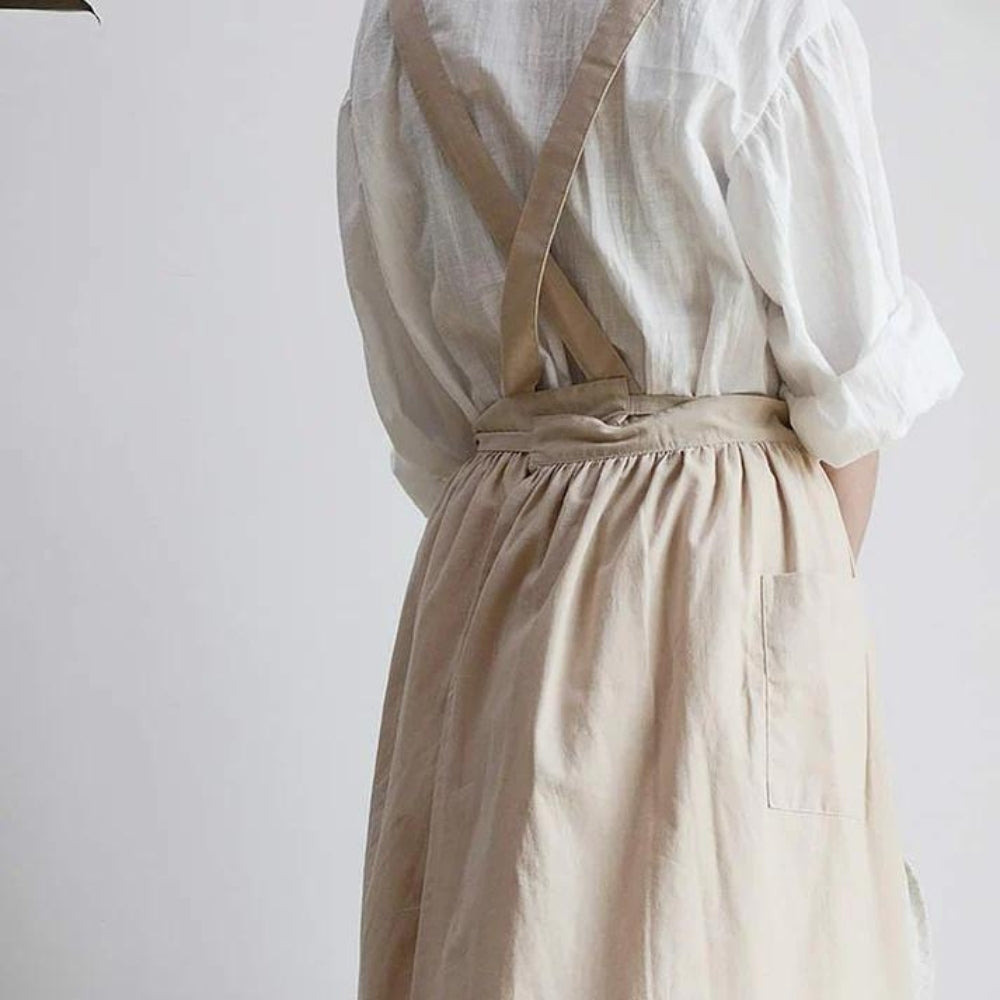 Tablier multifonction en coton avec poches