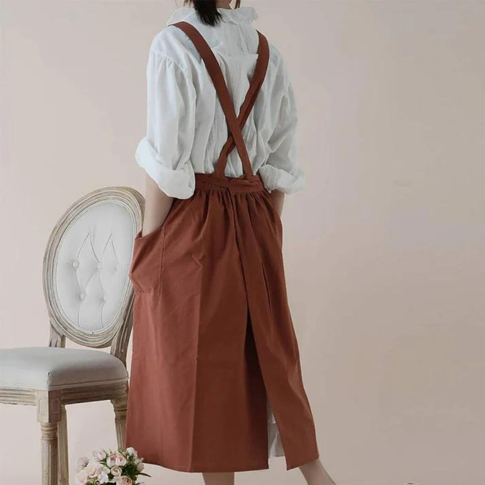 Tablier multifonction en coton avec poches