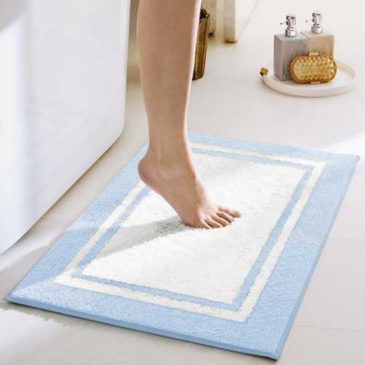Tapis de bain moelleux luxueux