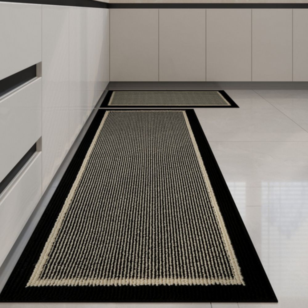 Tapis de cuisine tricoté bicolore