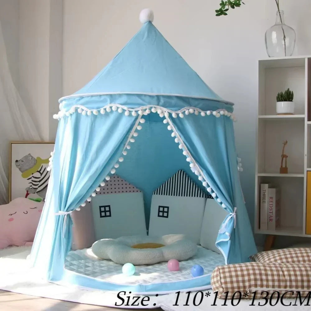 Tipi de jeu en toile pour enfants, coton 100 %, poteaux en pin, spacieux