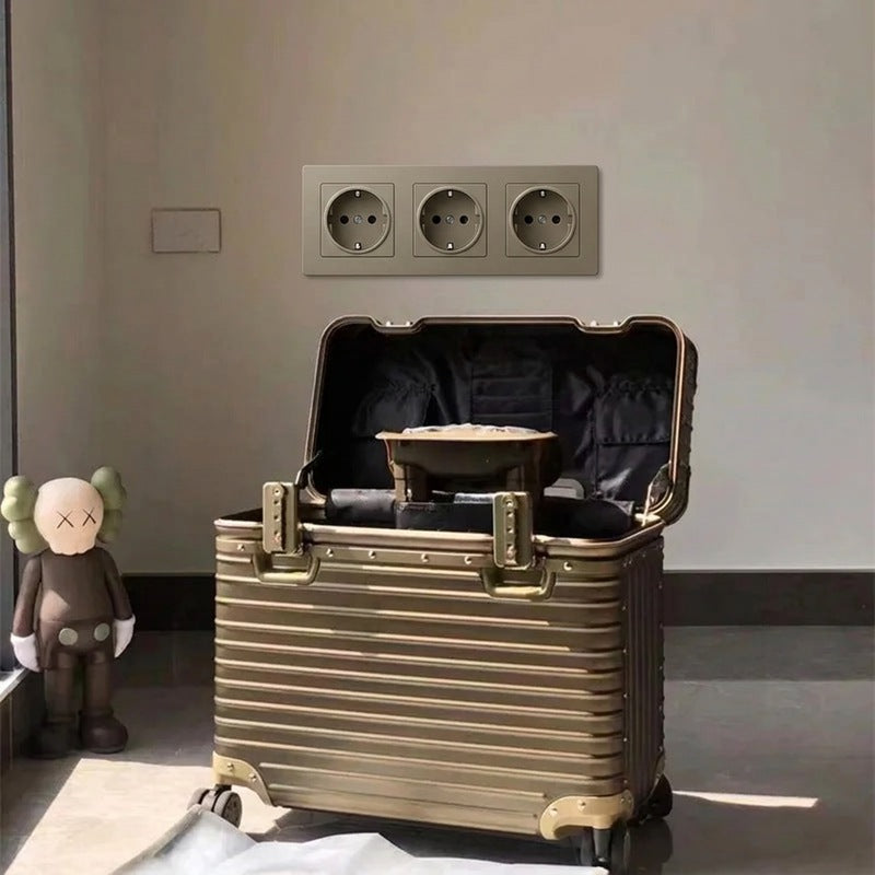 Valise rigide Monaco en alliage aluminium-magnésium avec roues pivotantes 360°