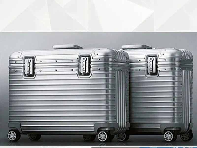 Valise rigide Monaco en alliage aluminium-magnésium avec roues pivotantes 360°