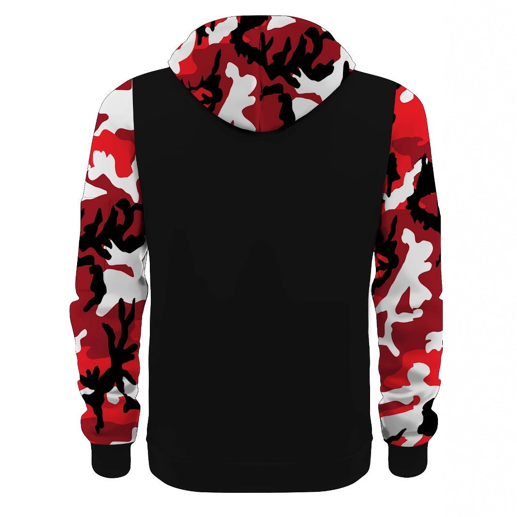 Veste à capuche athlétique pour homme avec manches camouflage
