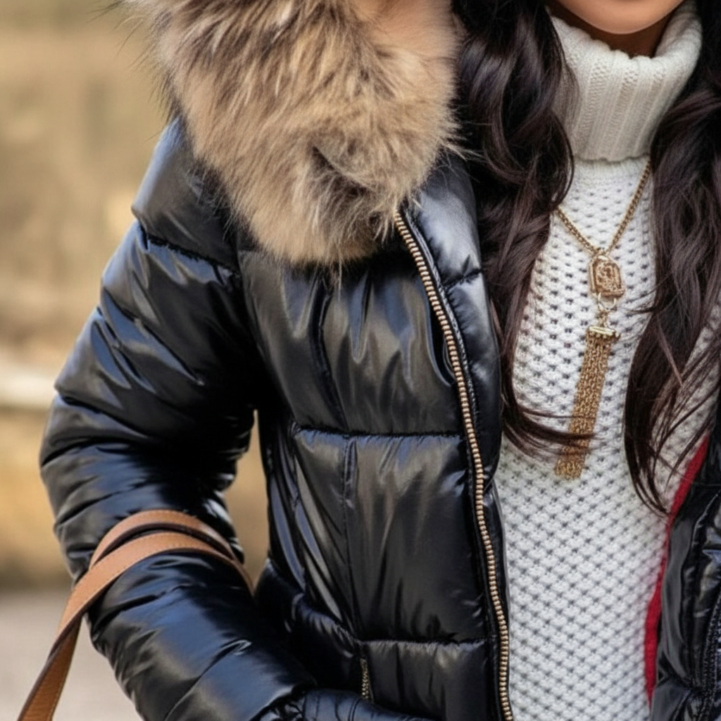 Veste d'hiver épaisse matelassée, à capuche, résistante au vent et à l'eau