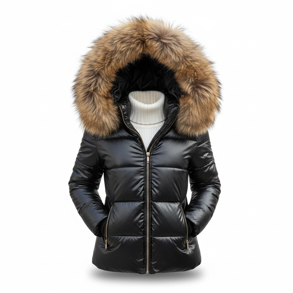 Veste d'hiver épaisse matelassée, à capuche, résistante au vent et à l'eau