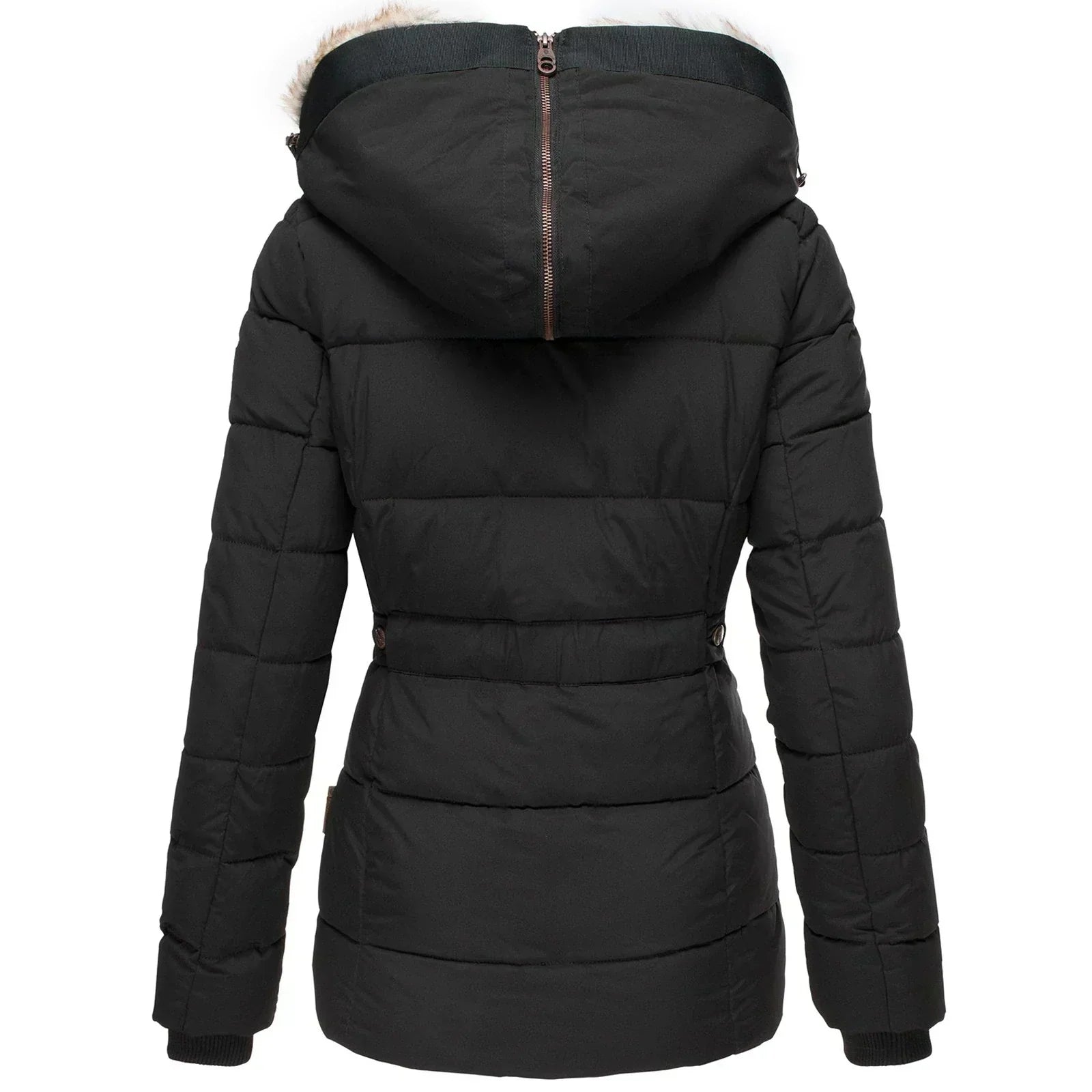 Veste d'hiver matelassée à capuche pour femme