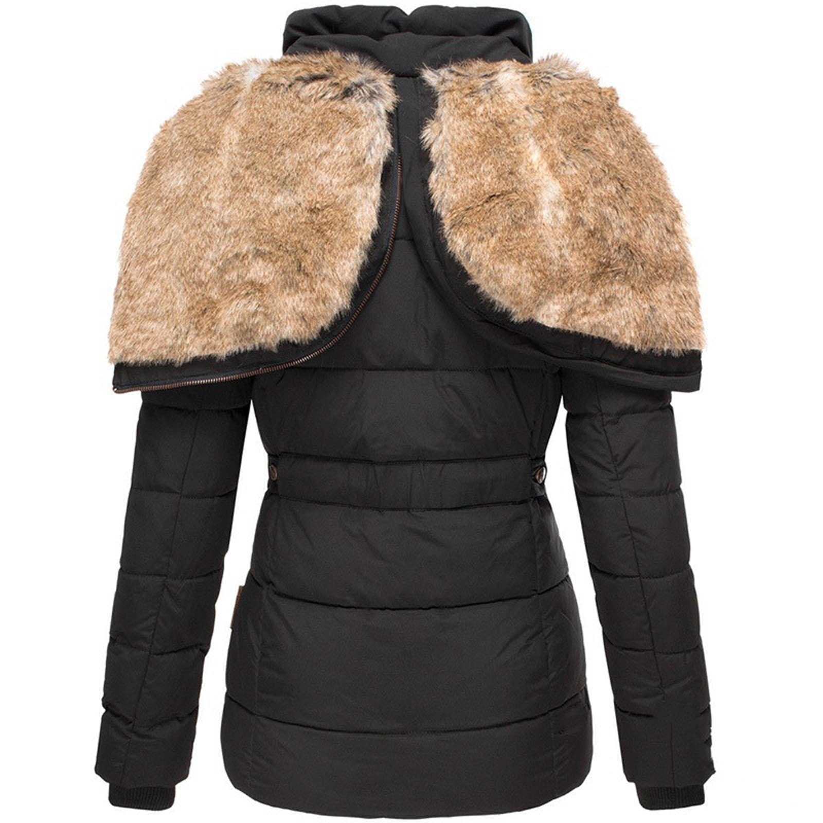 Veste d'hiver matelassée à capuche pour femme