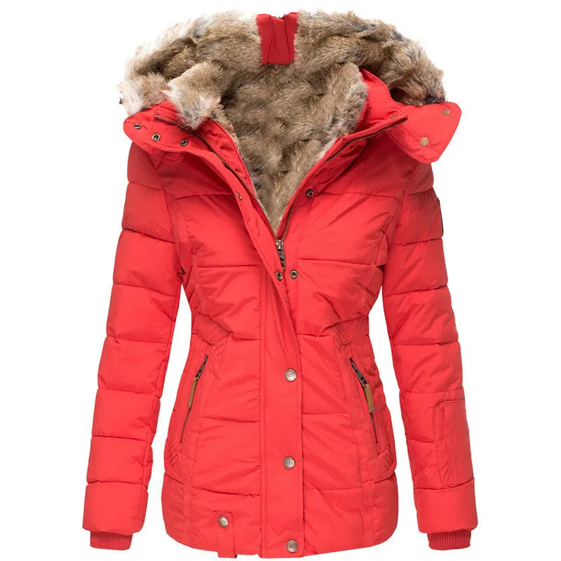 Veste d'hiver matelassée à capuche pour femme